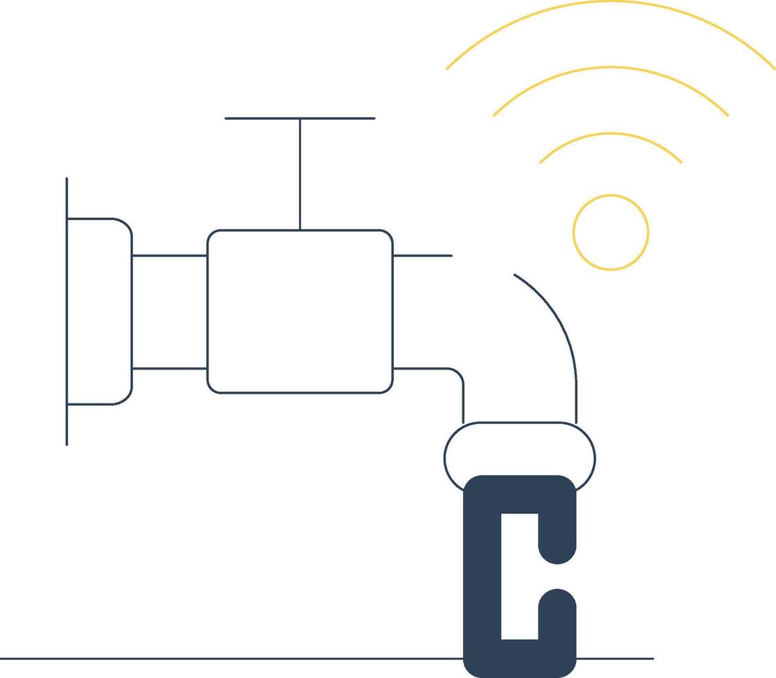 smart vatten sensor kreativ ikon design vektor