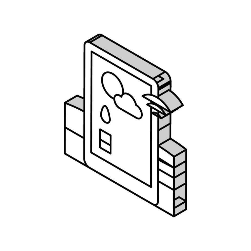 klimat övervakning lantbruk isometrisk ikon vektor illustration