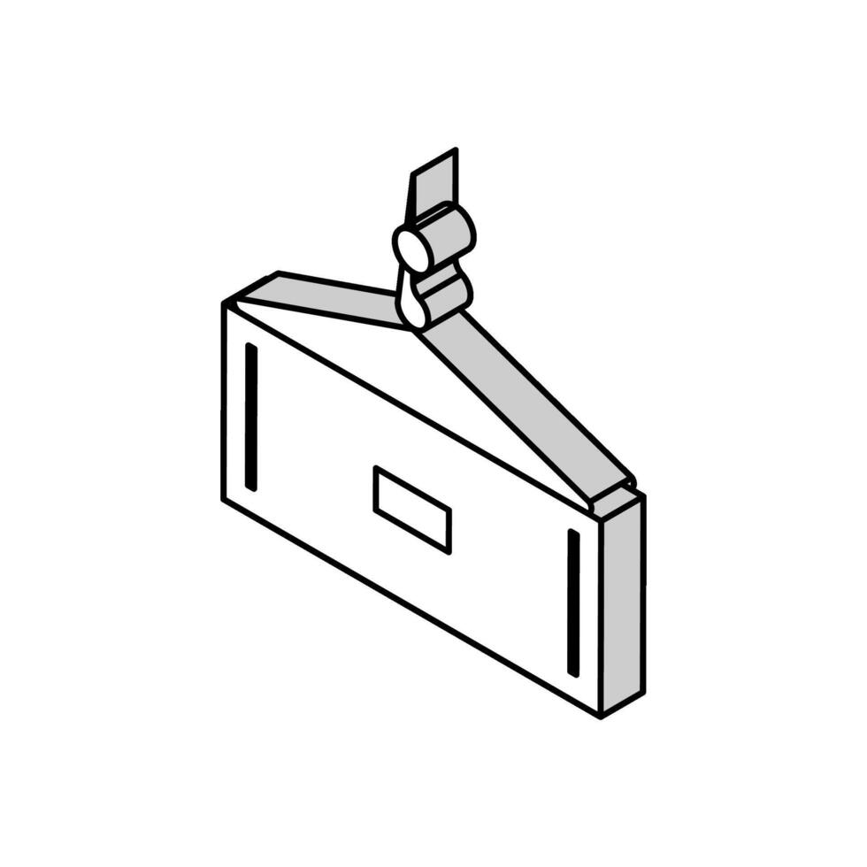 container lastning färg ikon platt vektor illustration