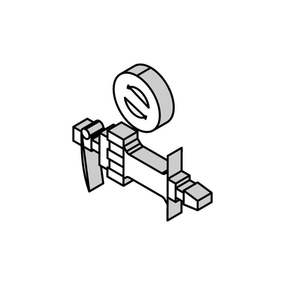 Buchse Instandhaltung und Einstellung isometrisch Symbol Vektor Illustration