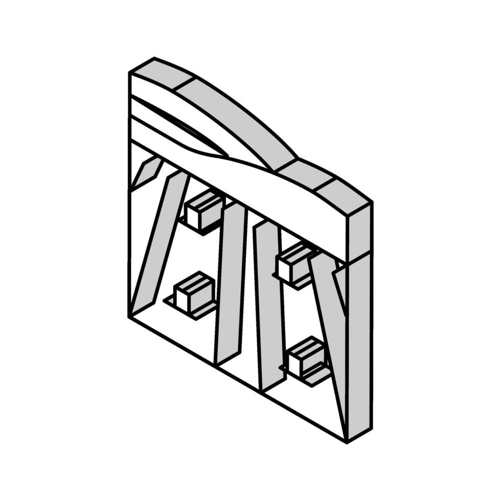 kultiviert Feld Clever Bauernhof isometrisch Symbol Vektor Illustration