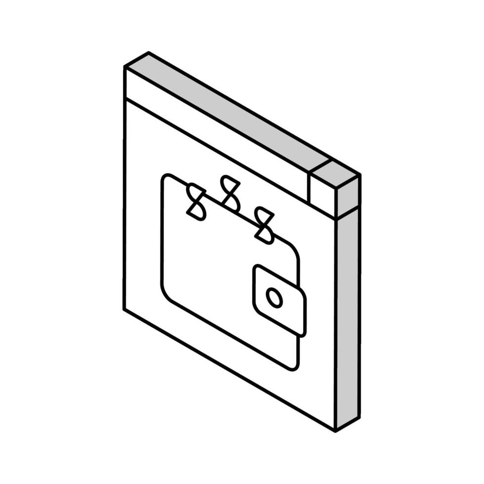 elektronisk plånbok färg ikon vektor platt illustration