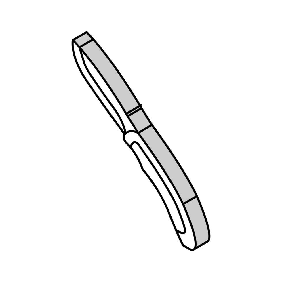 Messer Werkzeug Reparatur isometrisch Symbol Vektor Illustration