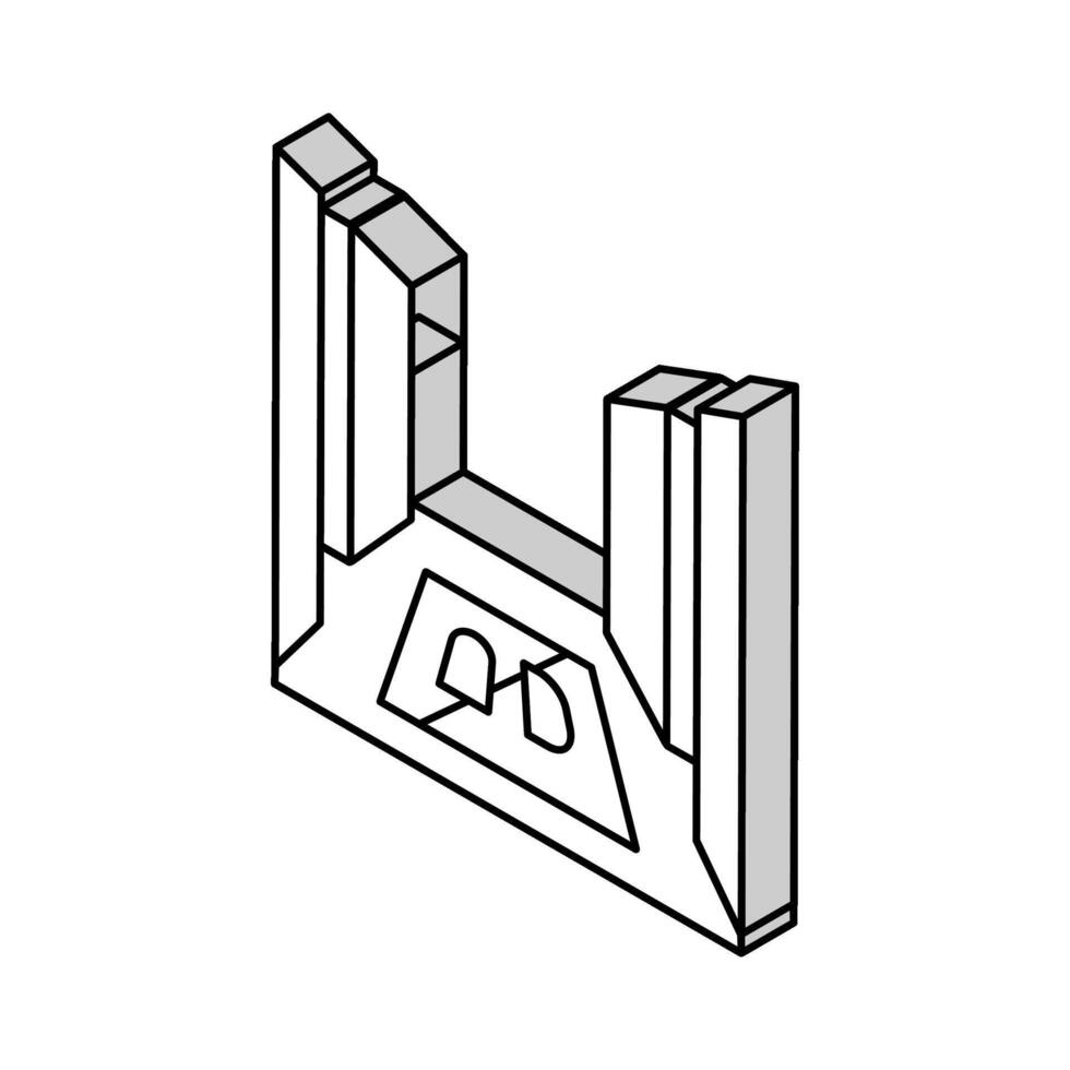 Fußboden Werbung isometrisch Symbol Vektor Illustration