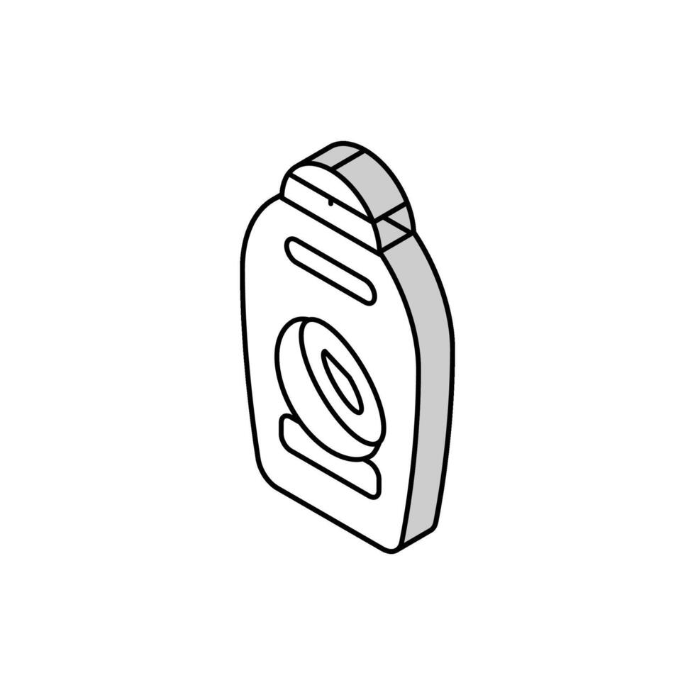 Shampoo Kokosnuss Kokos isometrisch Symbol Vektor Illustration