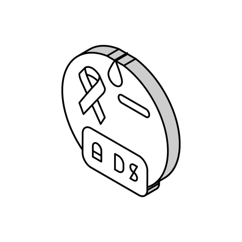 AIDS Gesundheit medizinisch isometrisch Symbol Vektor Illustration