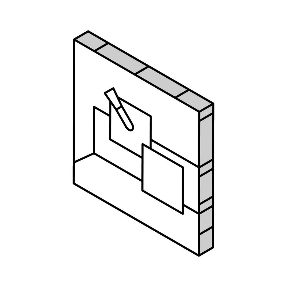 Fliesen Badezimmer isometrisch Symbol Vektor Illustration