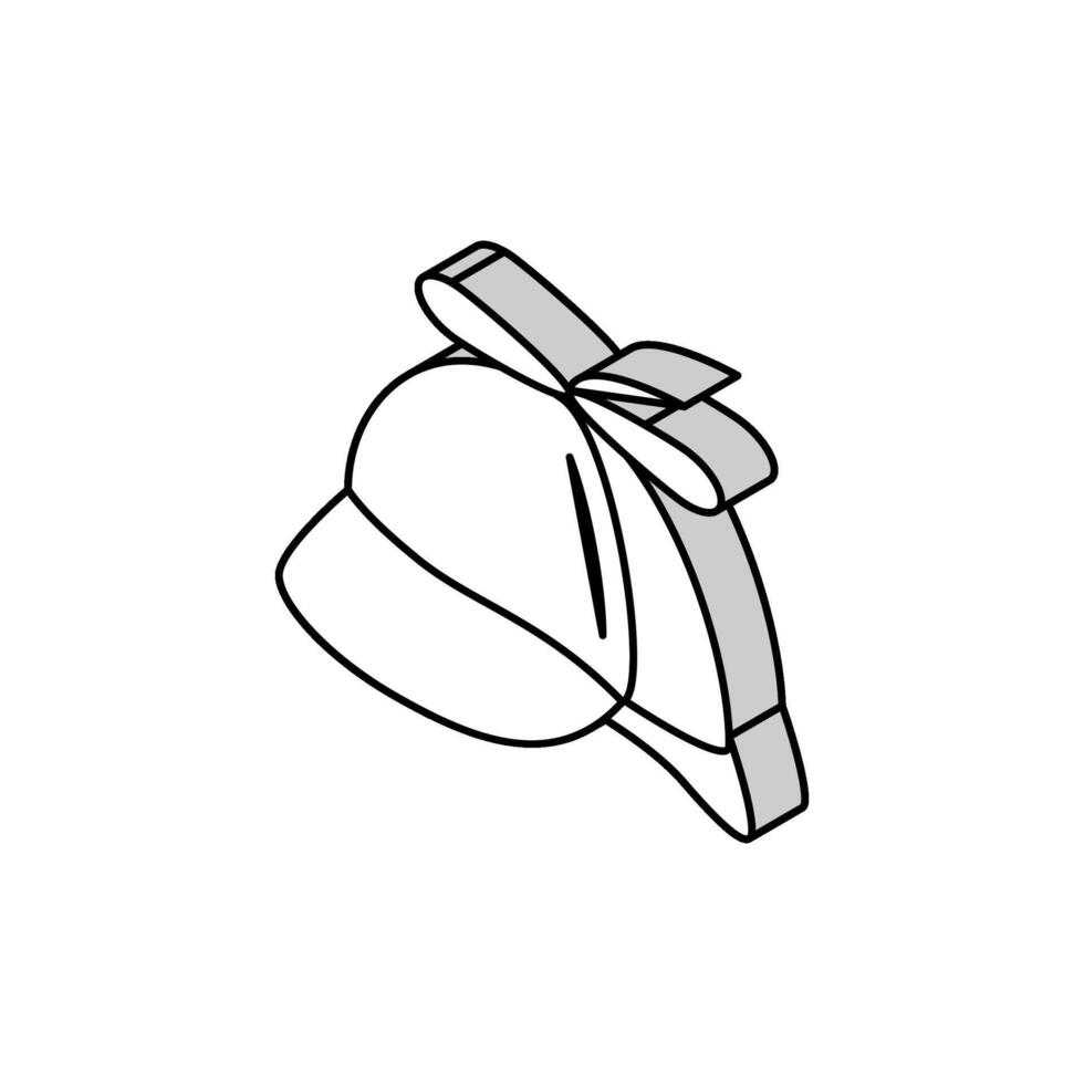 Hirschjäger Hut Deckel isometrisch Symbol Vektor Illustration