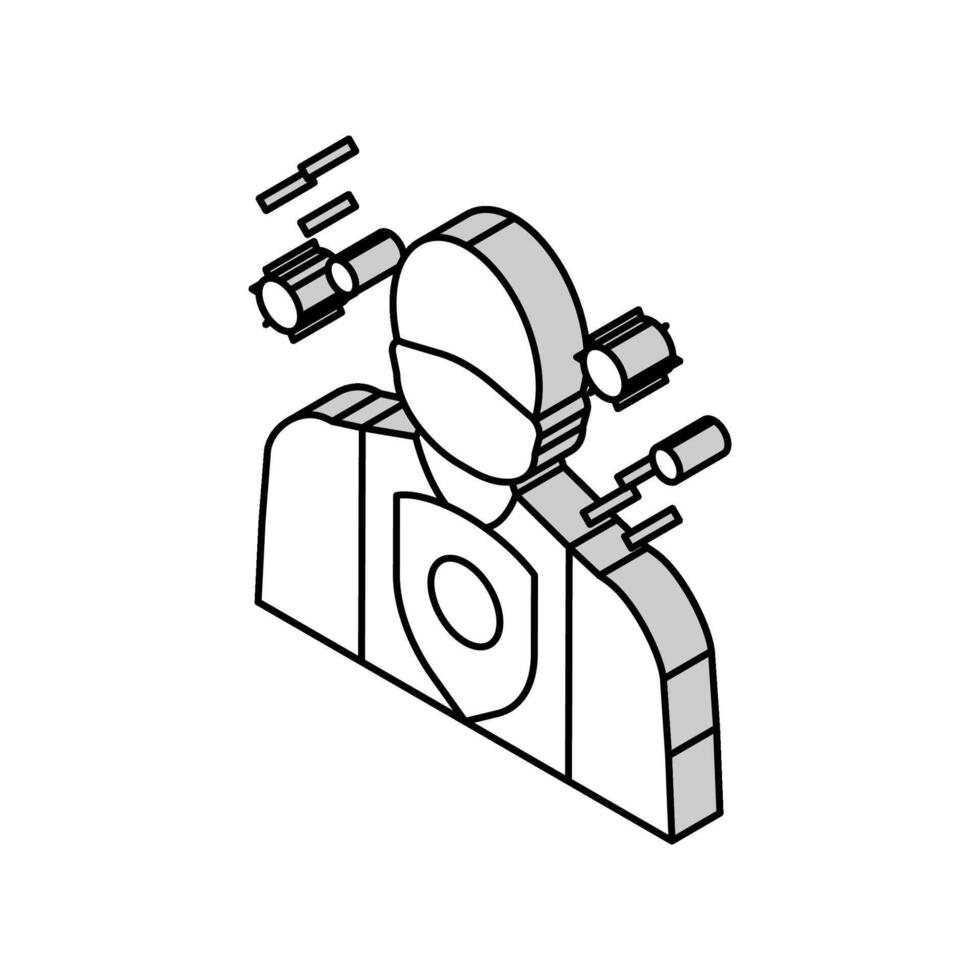 Immunologe hiv AIDS isometrisch Symbol Vektor Illustration