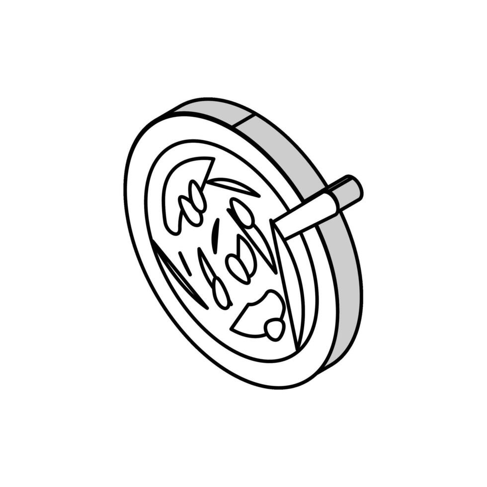 Kürbis Suppe isometrisch Symbol Vektor Illustration