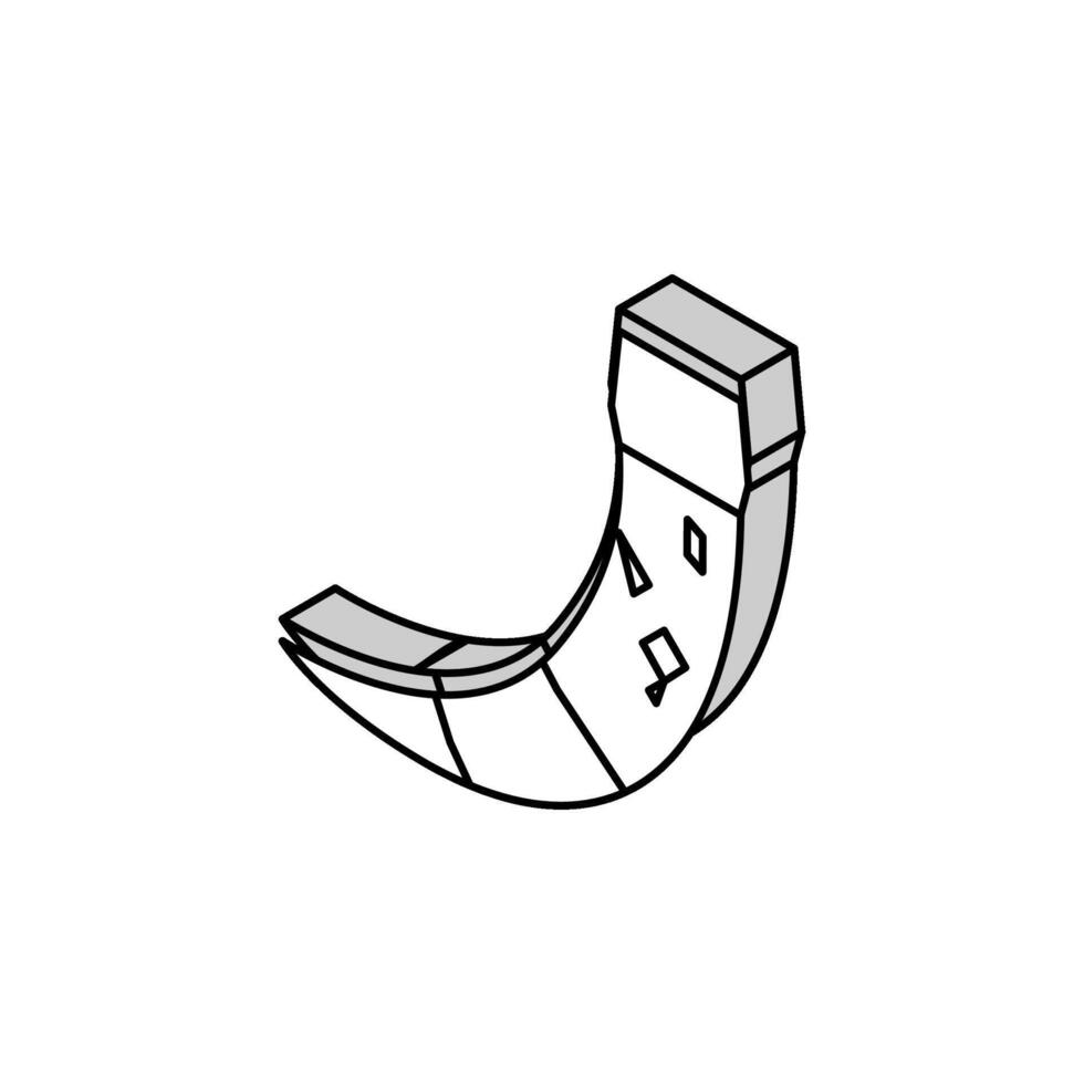 Horn Wikinger isometrisch Symbol Vektor Illustration