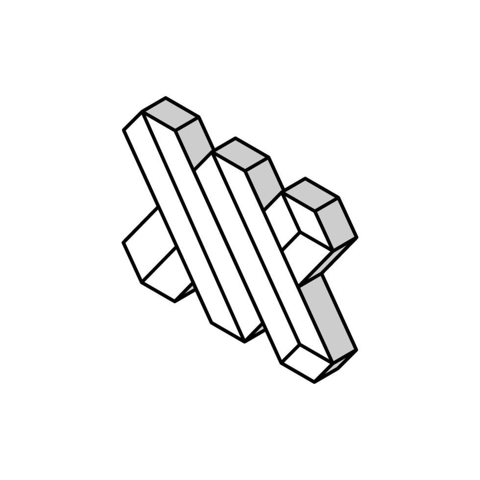 penros omöjlig geometrisk form isometrisk ikon vektor illustration