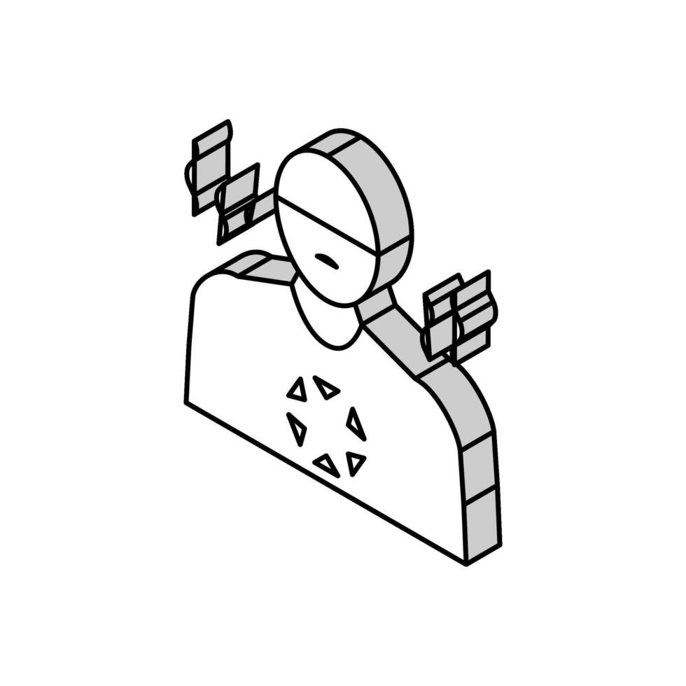 Schüttelfrost hiv Symptom isometrisch Symbol Vektor Illustration