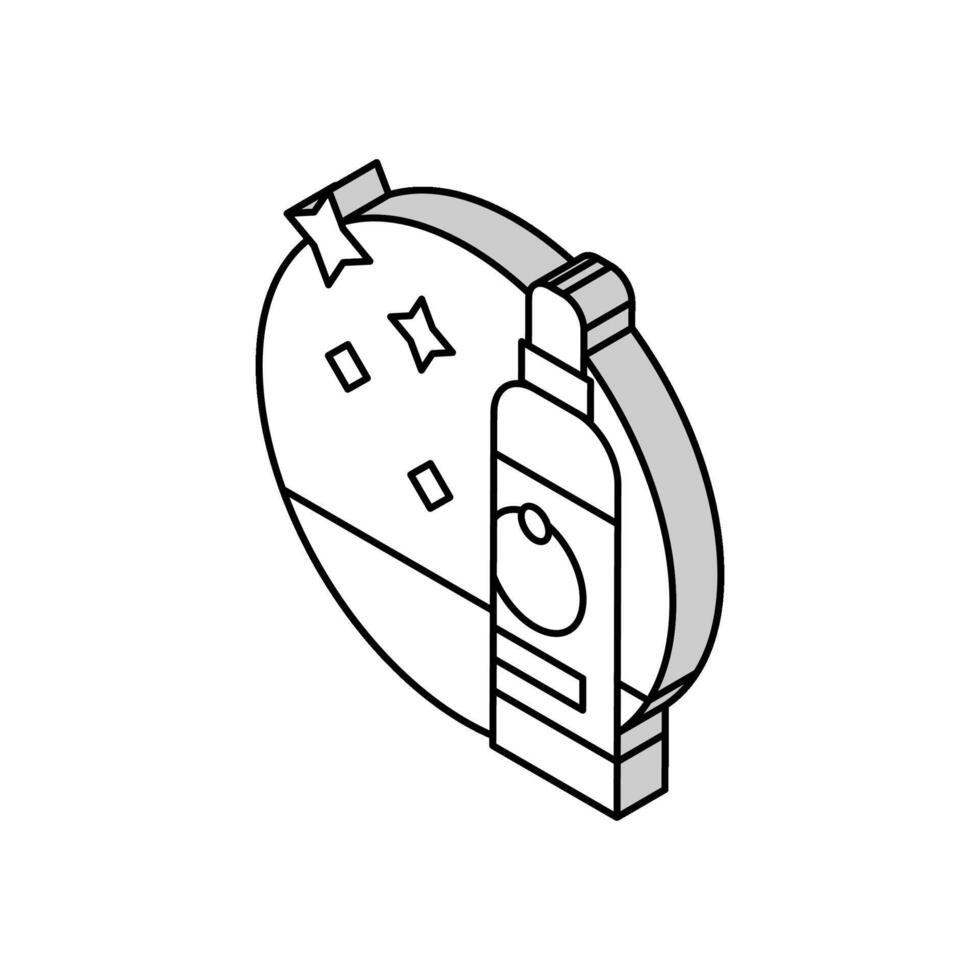 universell rengöringsmedel rengöringsmedel isometrisk ikon vektor illustration