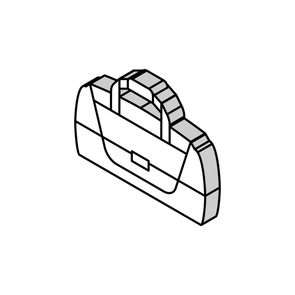 kvinnor väska handväska isometrisk ikon vektor illustration