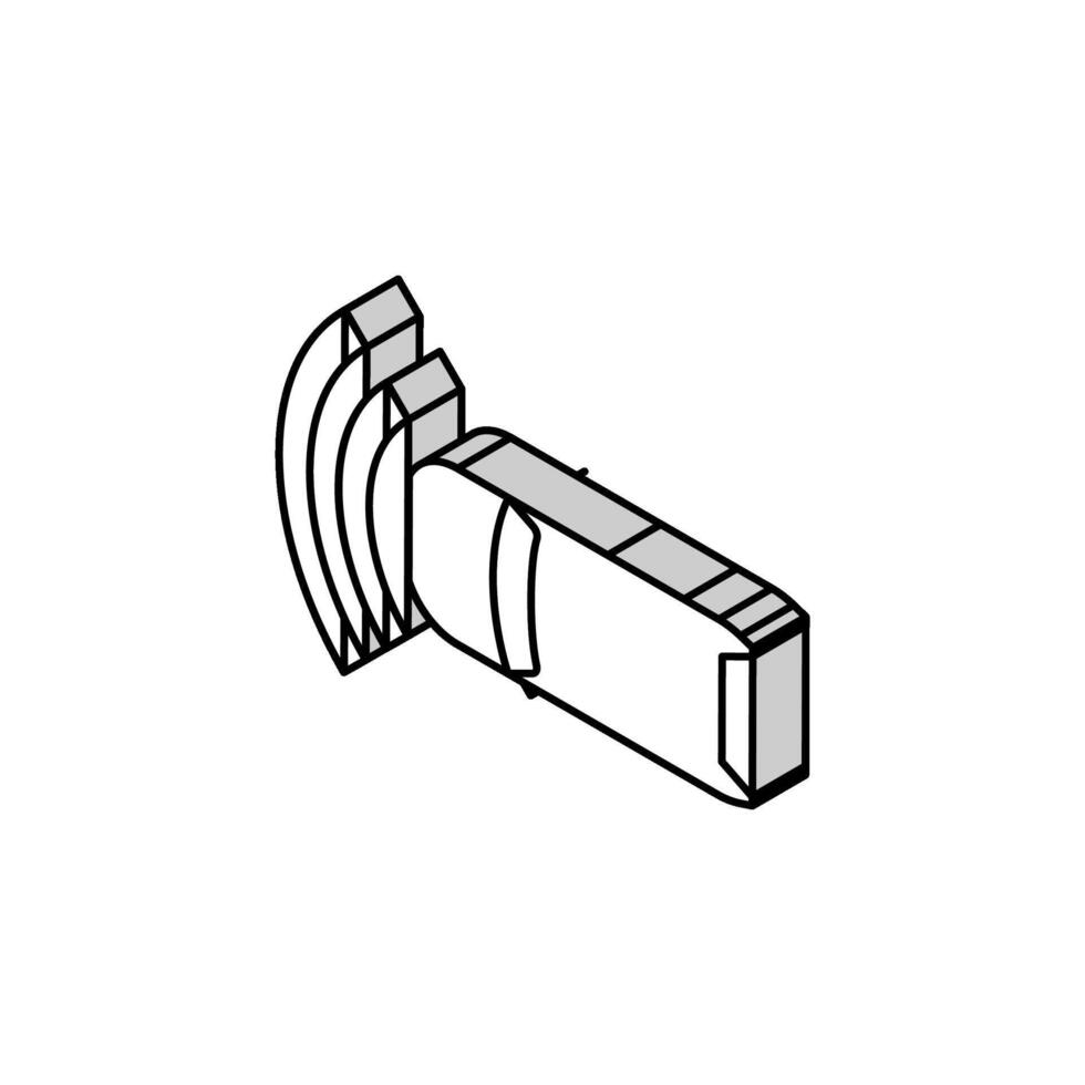 kryssning kontrollera bil isometrisk ikon vektor illustration