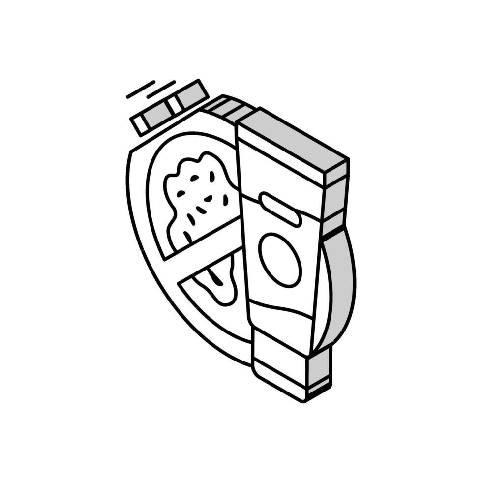 Schimmel Reiniger Waschmittel isometrisch Symbol Vektor Illustration