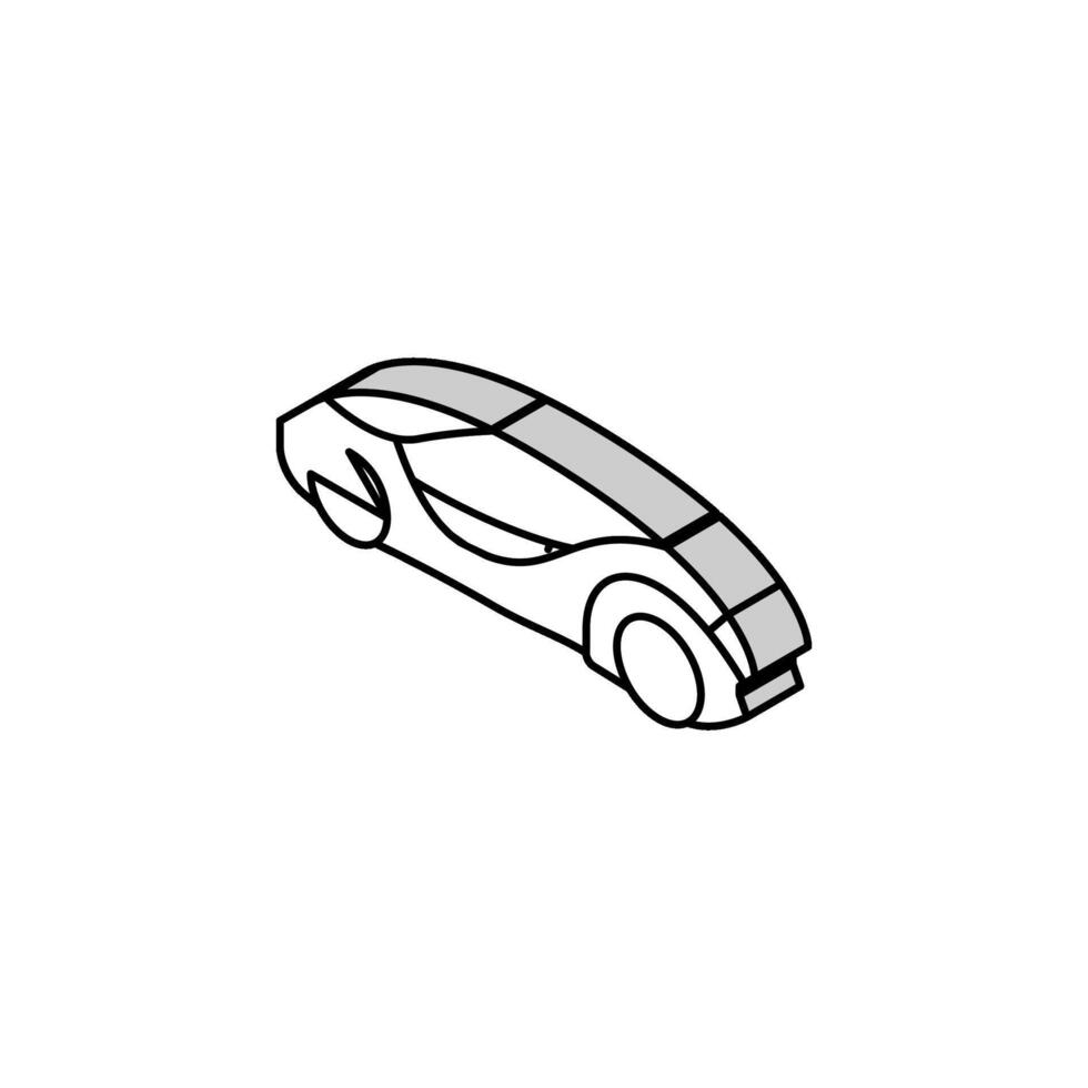 Zukunft Auto selbst Fahrzeug isometrisch Symbol Vektor Illustration