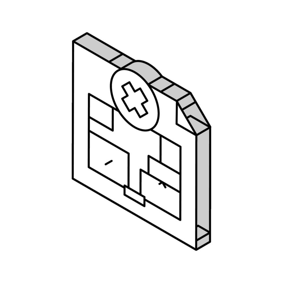 Mauer Abbau planen Innere Design isometrisch Symbol Vektor Illustration