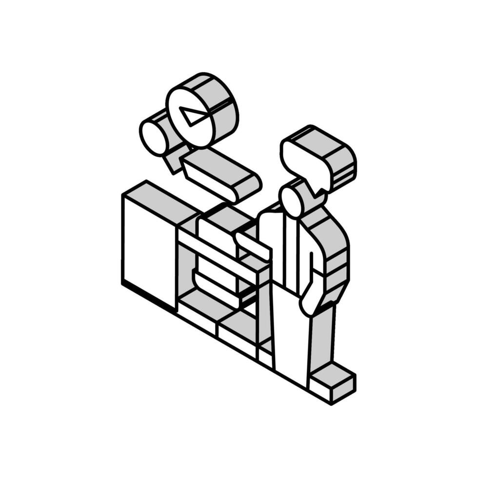 Möbel Auswahl Zimmer Innere isometrisch Symbol Vektor Illustration