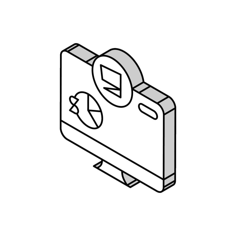 inköp förvaltning design Hem isometrisk ikon vektor illustration