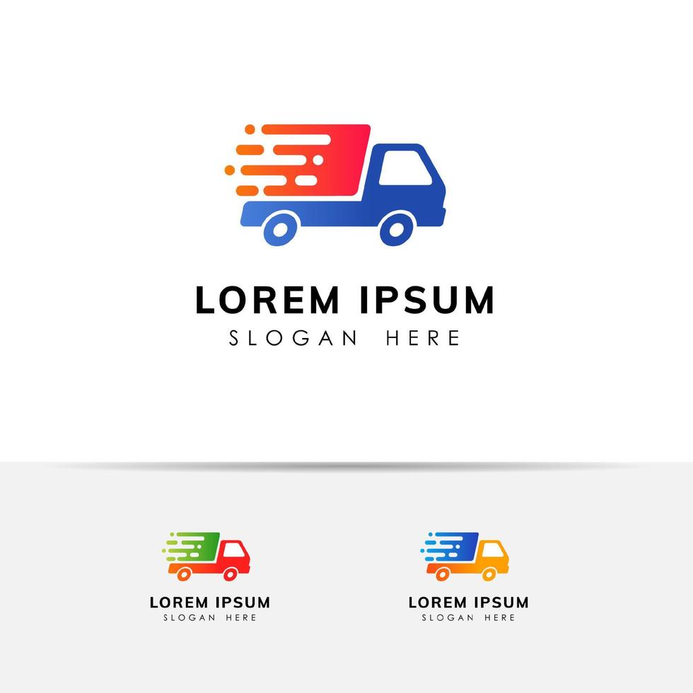 Logo-Design für schnelle Lieferdienste. Kurier Logo Design Vorlage Symbol Vektor Illustration
