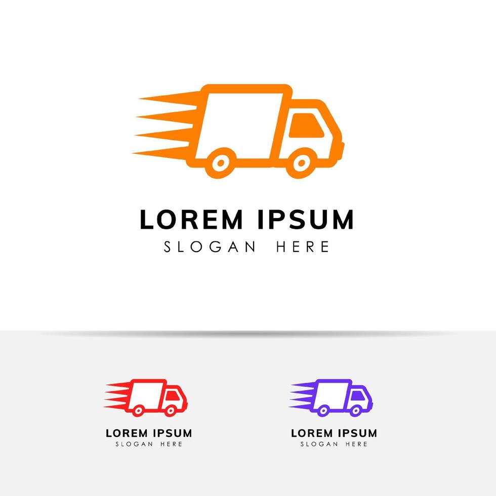 expressleveranstjänster logotypdesign. courier logotyp formgivningsmall. last ikon design vektor