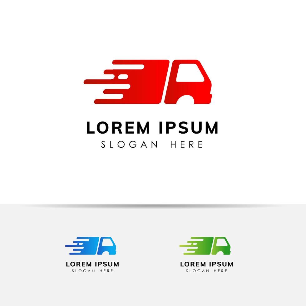 logotypdesign för snabb lastbilsleverans. last logotyp formgivningsmall ikon vektor