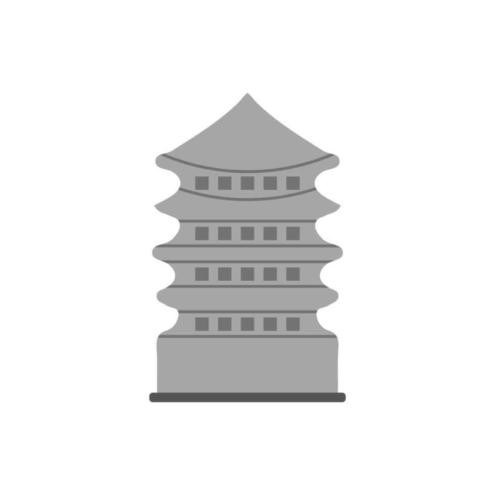 Pagode Symbol. asiatisch Gebäude Vektor