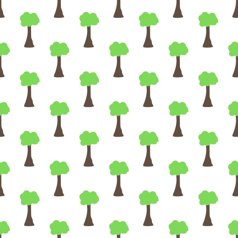 träd sömlös mönster. miljö- vektor