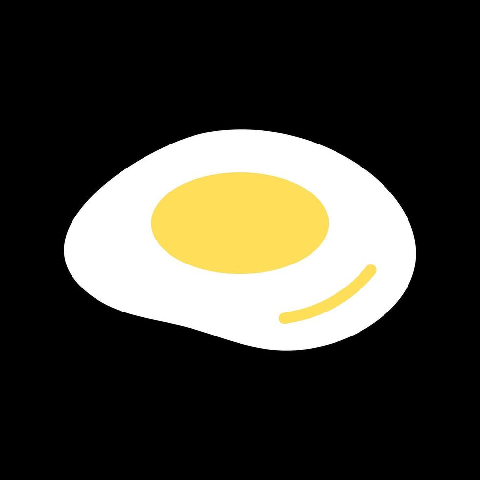 friterad ägg ikon. mat platt design vektor