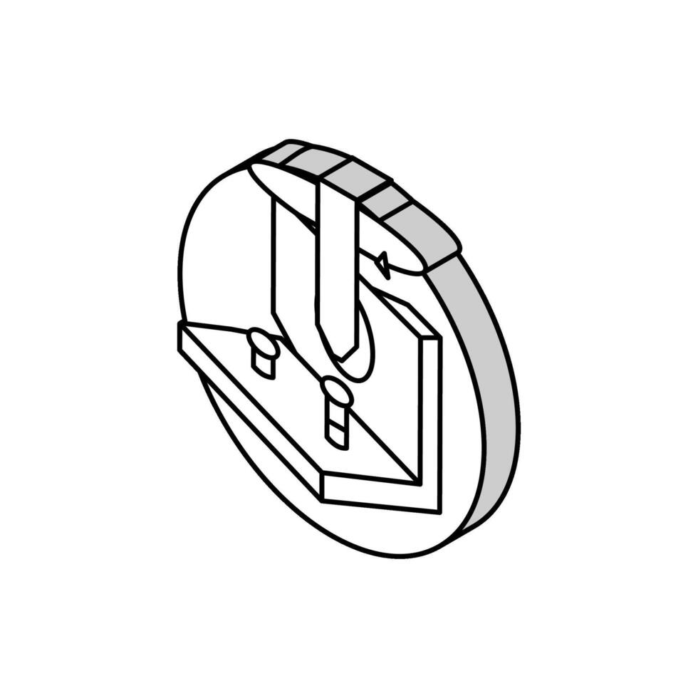 spannen Schraube Schraubendreher Versammlung Möbel isometrisch Symbol Vektor Illustration