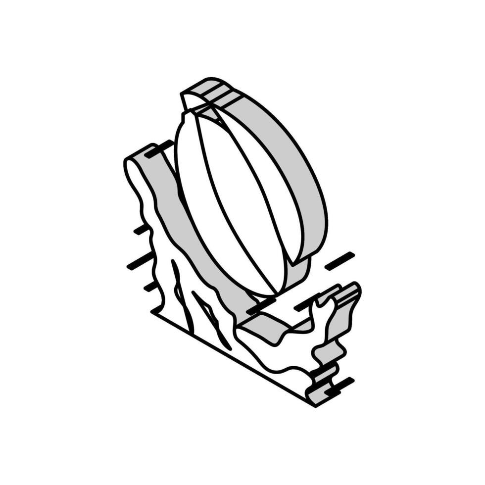 Spritzen Mango Saft isometrisch Symbol Vektor Illustration