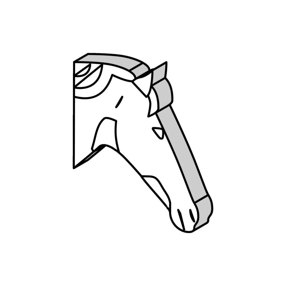 häst djur- Zoo isometrisk ikon vektor illustration