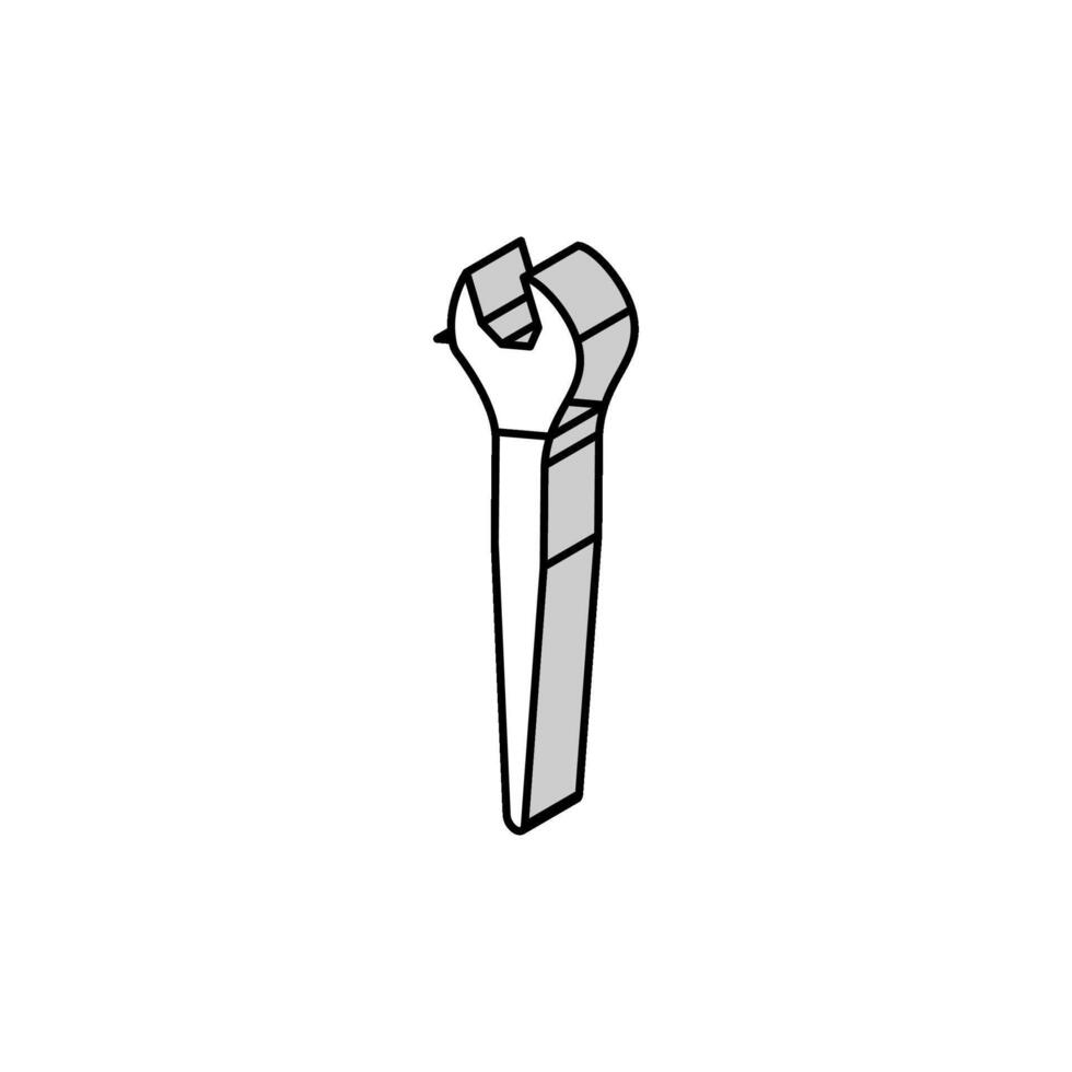spud rycka verktyg isometrisk ikon vektor illustration