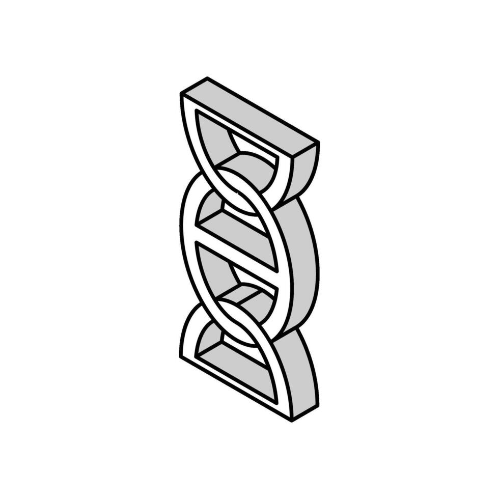 Seemann Anker Kette isometrisch Symbol Vektor Illustration