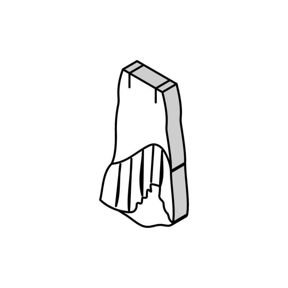 asymmetrisch Rock isometrisch Symbol Vektor Illustration