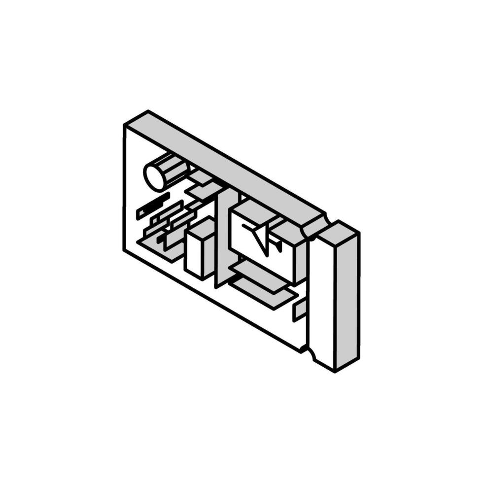 semester sommar isometrisk ikon vektor illustration