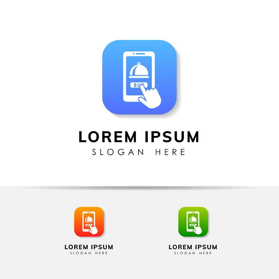 moderne Essensbestellung Icon-Designs vektor