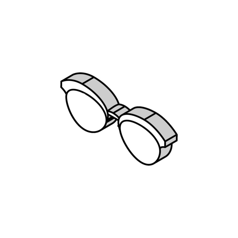 Sommer- Brille Rahmen isometrisch Symbol Vektor Illustration