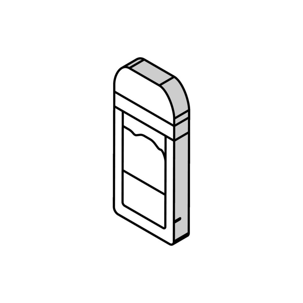 shaker peppar isometrisk ikon vektor illustration