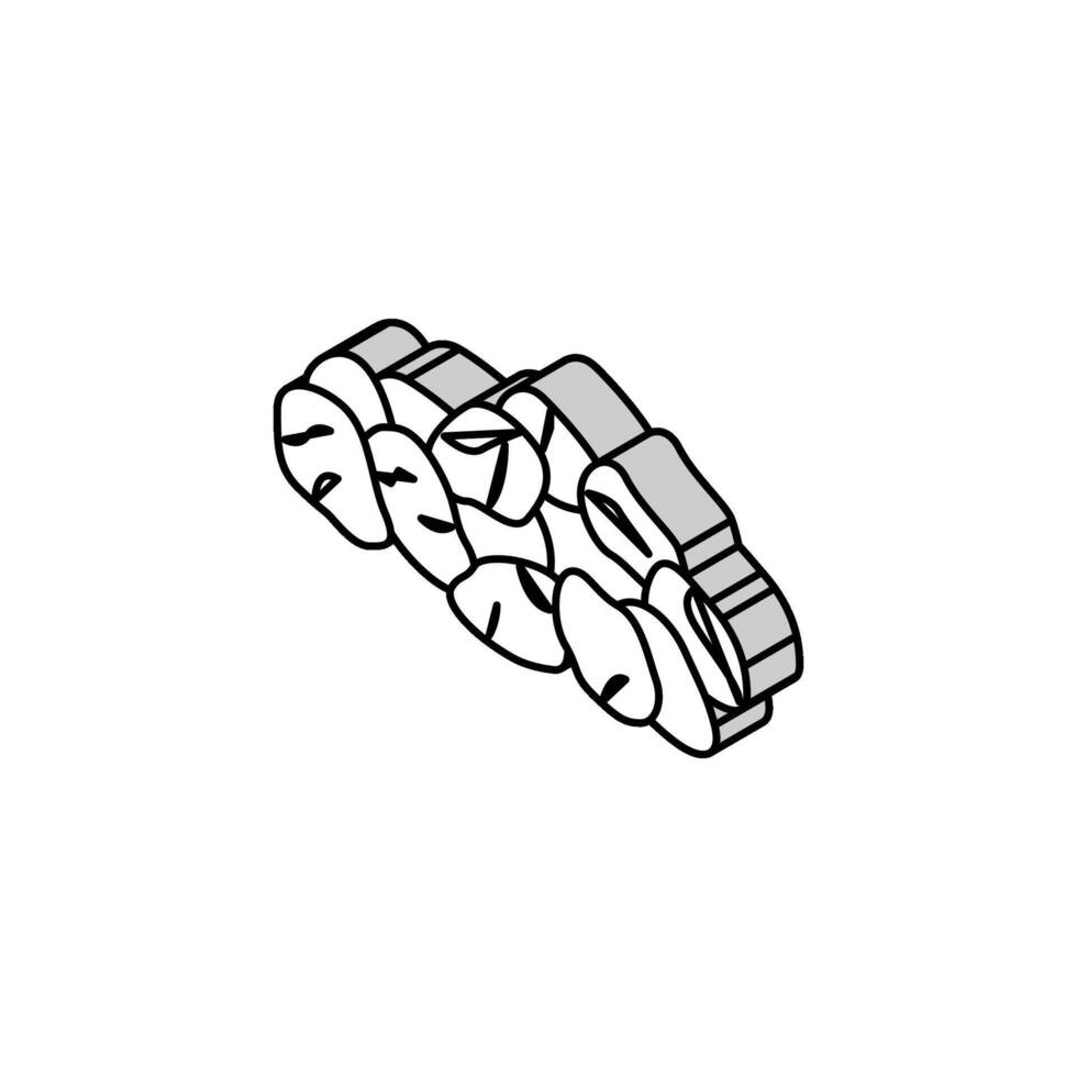 Cranberry getrocknet Obst isometrisch Symbol Vektor Illustration