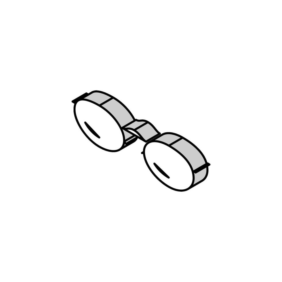 Glas Brille optisch isometrisch Symbol Vektor Illustration