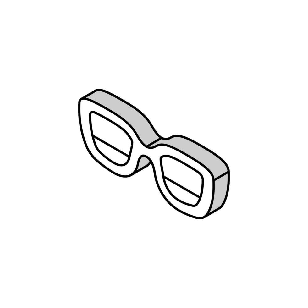 Strand Brille Rahmen isometrisch Symbol Vektor Illustration