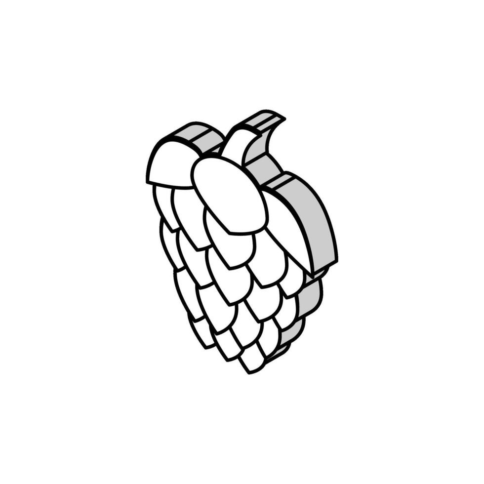 Hopfen Bier Produktion isometrisch Symbol Vektor Illustration