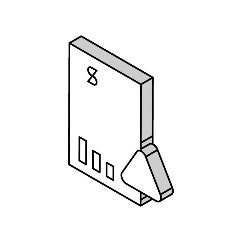 misslyckad investeringar avtal isometrisk ikon vektor illustration