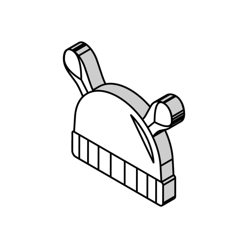 Hut Baby Stoff isometrisch Symbol Vektor Illustration