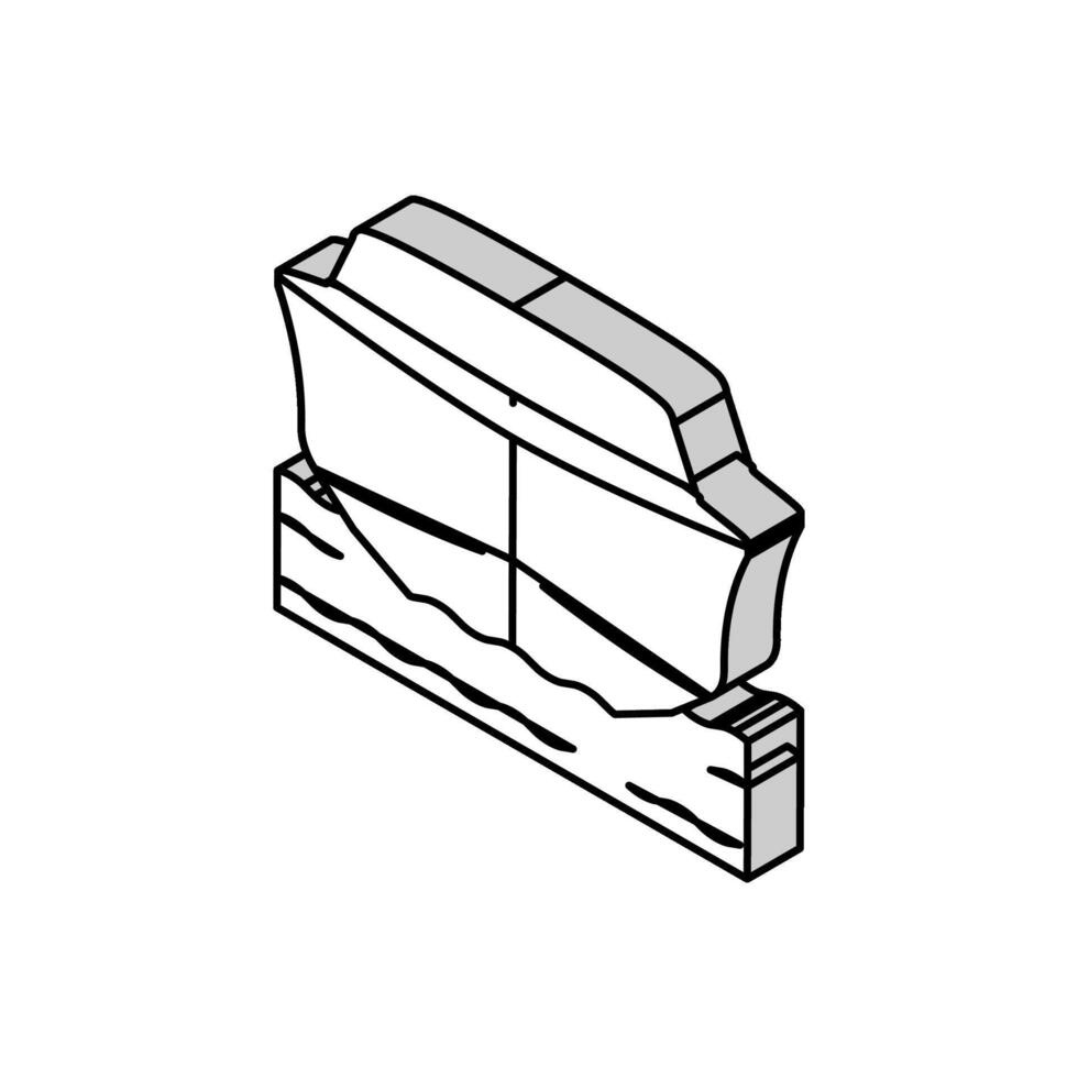 båt transport fordon isometrisk ikon vektor illustration