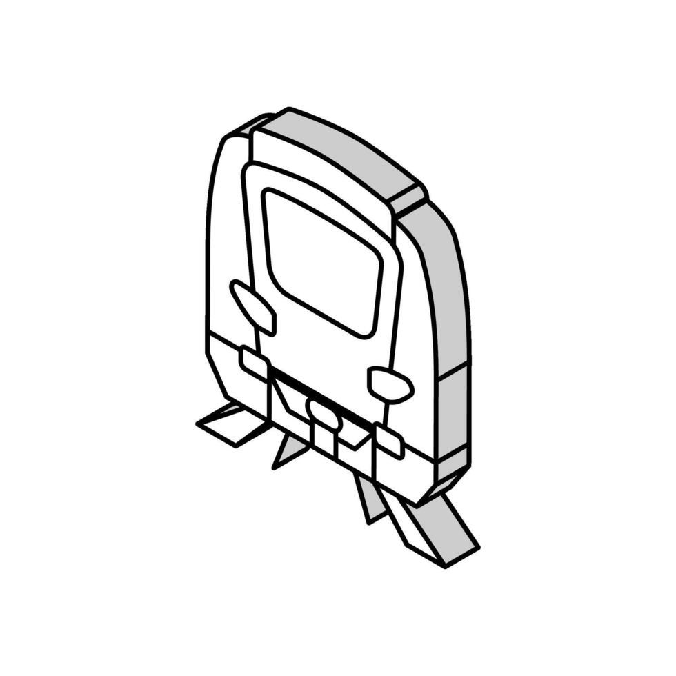 metro tunnelbana transport fordon isometrisk ikon vektor illustration
