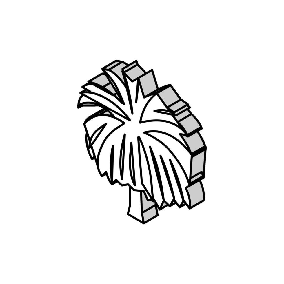 Kanarienvogel Insel Datum Palme isometrisch Symbol Vektor Illustration